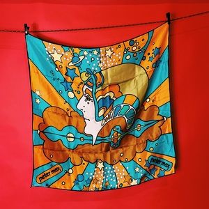 RARE Vintage 1970’s Peter Max Silk Scarf